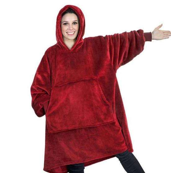 Huggle Hoodie - One Size Fits All Ultra Plush Blanket-Purple