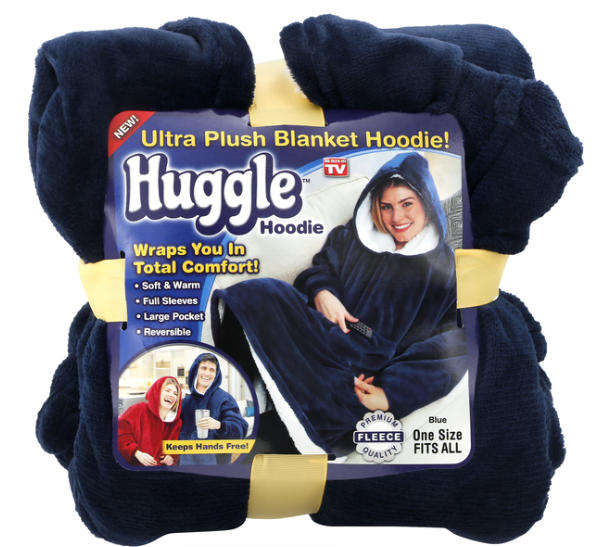 Huggle Hoodie - One Size Fits All Ultra Plush Blanket-Purple
