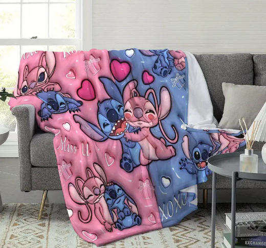 Lilo & Stitch Flannel Blanket! 150x130cm