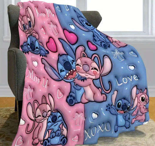 Lilo & Stitch Flannel Blanket! 150x130cm
