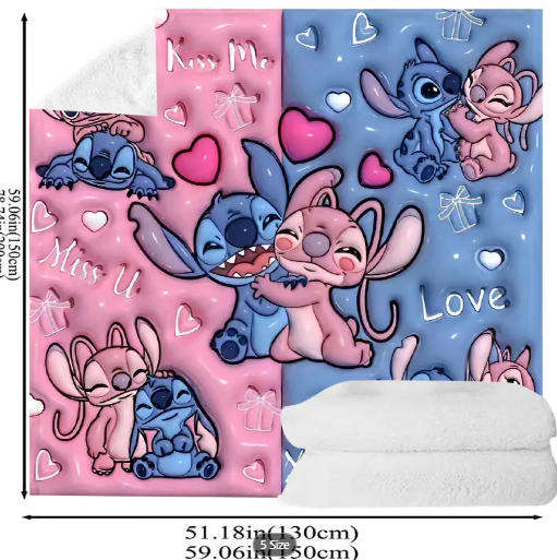 Lilo & Stitch Flannel Blanket! 150x130cm
