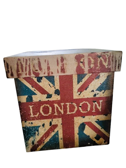 Rustic London Ottoman - A Memory of the Great Fire