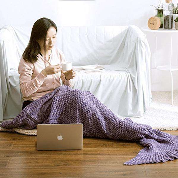 Mermaid Blanket Adult Pink/Grey
