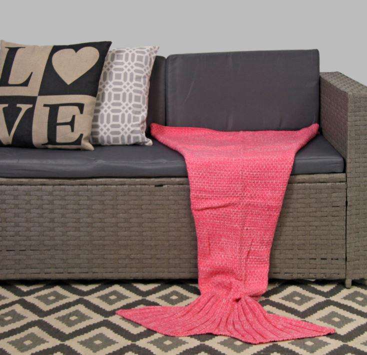 Mermaid Blanket Adult Pink/Grey