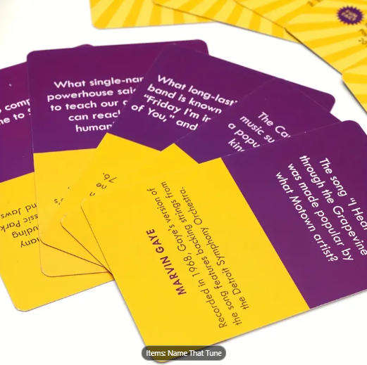 Name That Tune Card Game