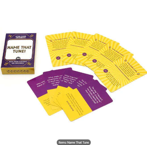 Name That Tune Card Game
