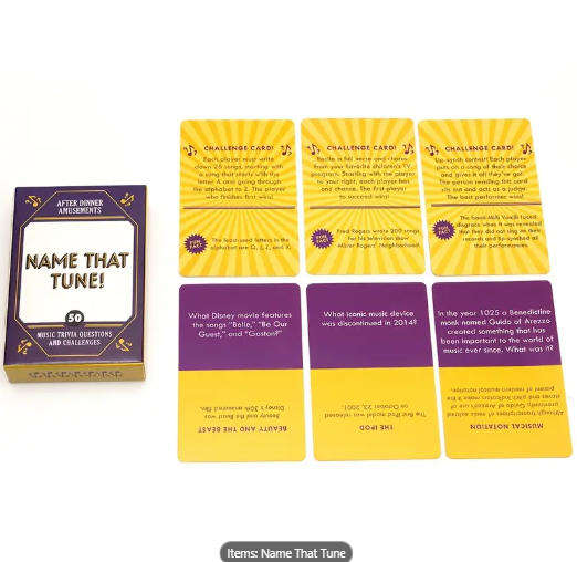 Name That Tune Card Game