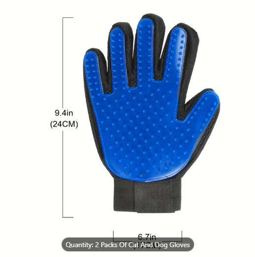 2-in-1 Pet Grooming Glove Brush (2Pcs Left & Right)
