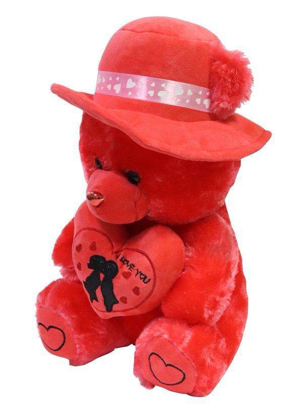 Plush Toy Worm & Red Teddy Combo