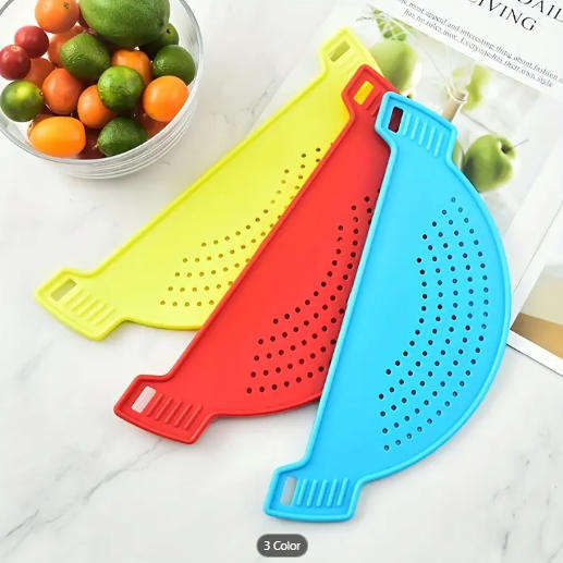 Durable Plastic Kitchen Clip-On Pot Filter