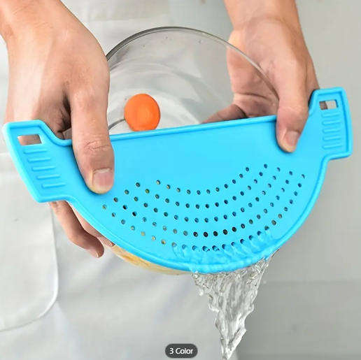 Durable Plastic Kitchen Clip-On Pot Filter