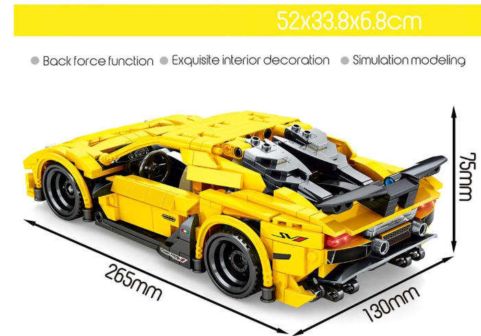 Puzzle Technic Sports Car Building Blocks Kit