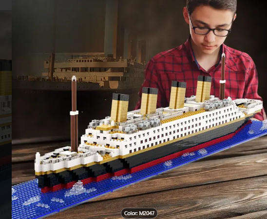 Titanic Micro Block Puzzle (1000+ Pcs)