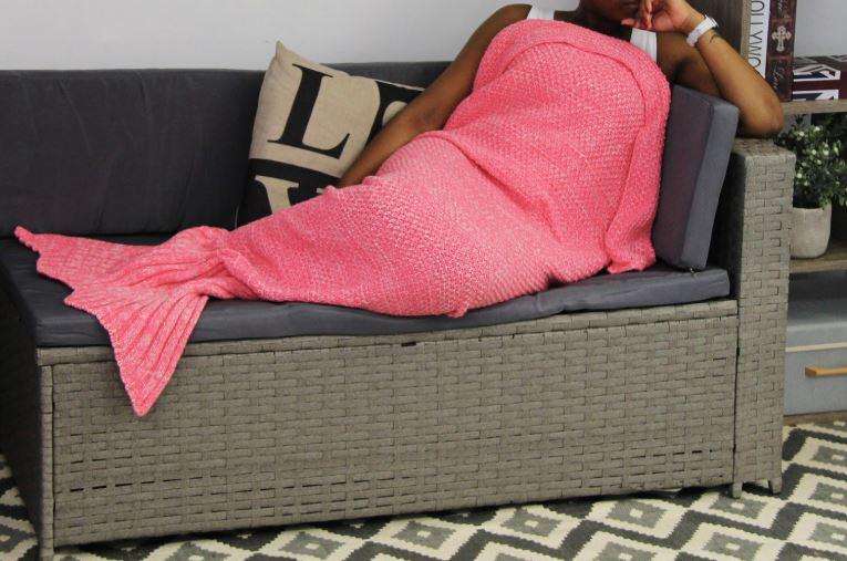 Mermaid Blanket Adult Pink/Grey