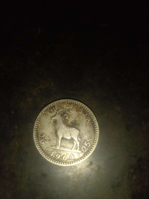 Rhodesia  25 c 1964 elizabeth The second