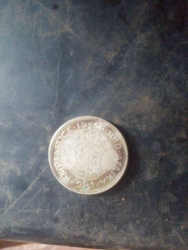 2 half shiling  1956 fine silver