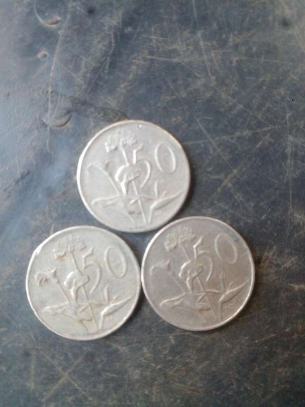 50 cents 1966 pure nickel x3