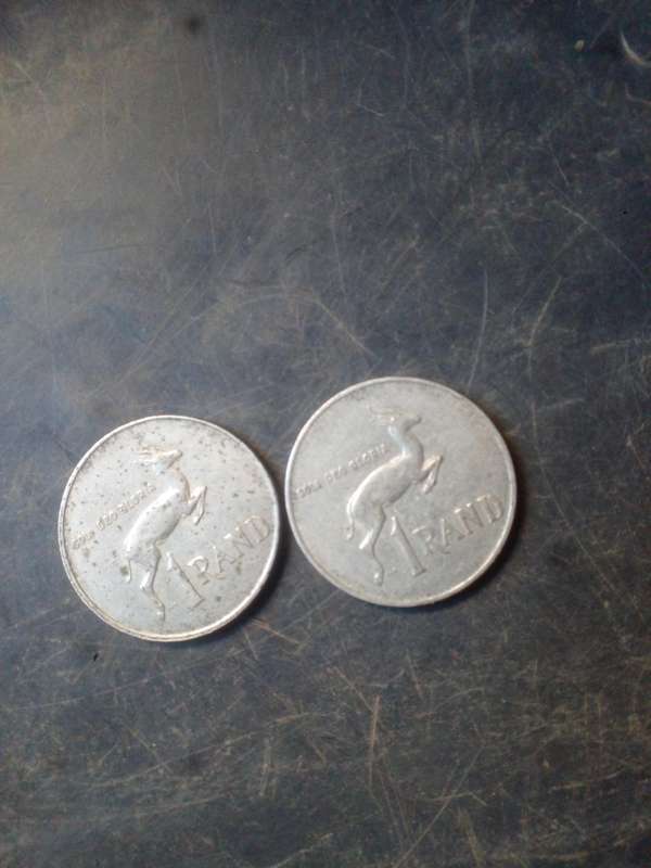 1989 one rand  x2  nickel