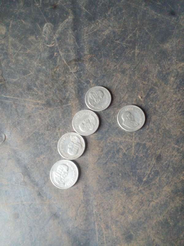 5 cents 1965 silver english  x5