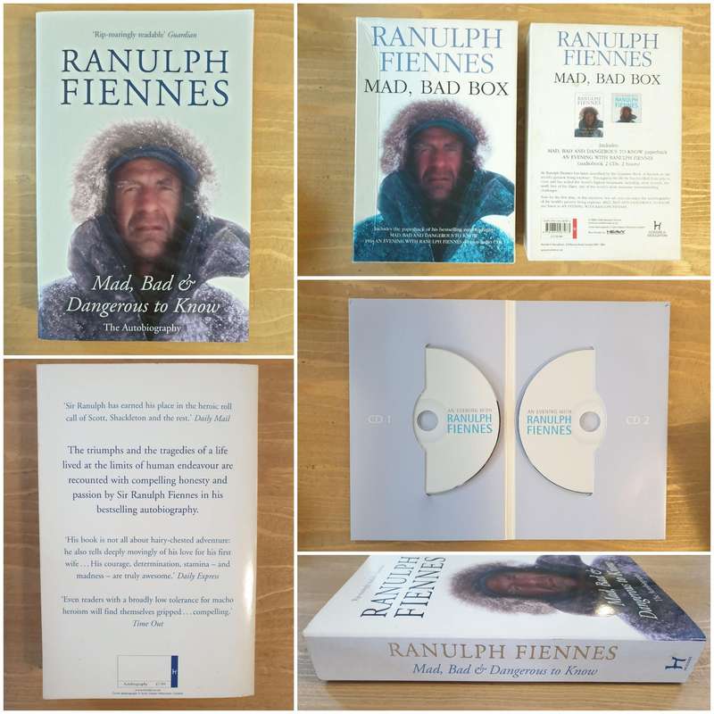 Ranulph Fiennes (Sir) : "Mad, Bad and Dangerous to Know" - Box Set comprising of a BOOK and two CDs