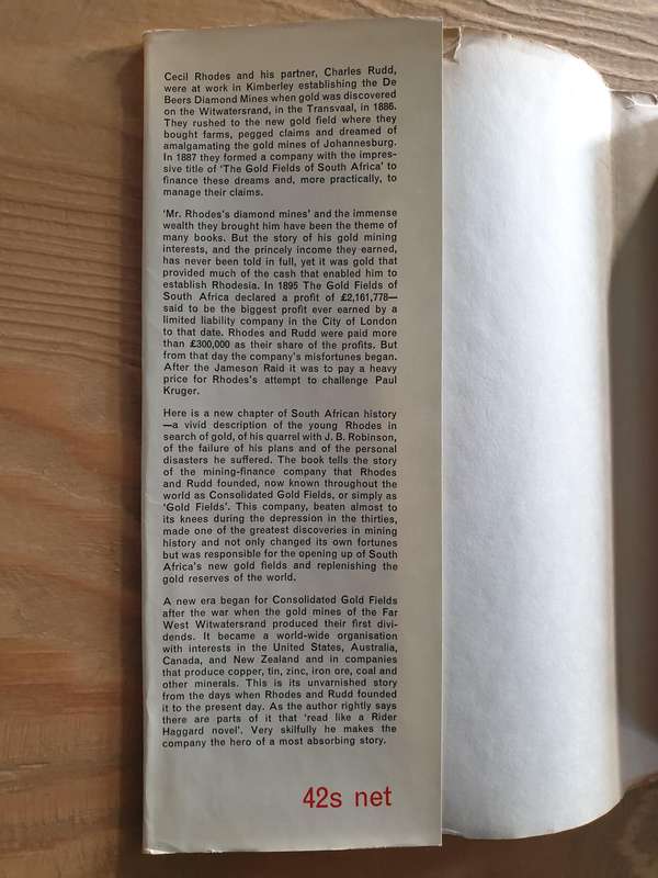 A P Cartwright : "Gold Paved the Way" (First Edition)