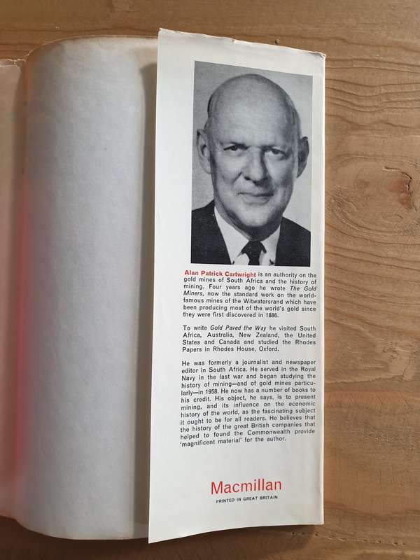 A P Cartwright : "Gold Paved the Way" (First Edition)