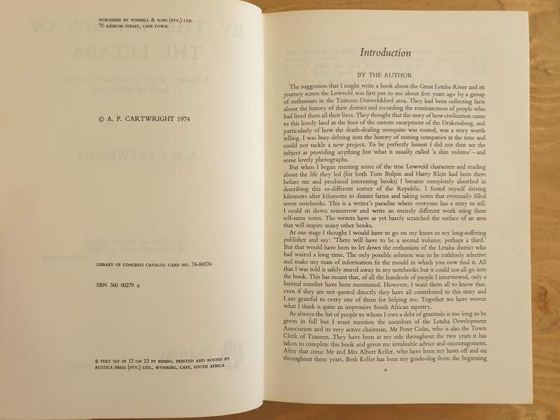 A P Cartwright : "By the Waters of the Letaba" (First Edition)