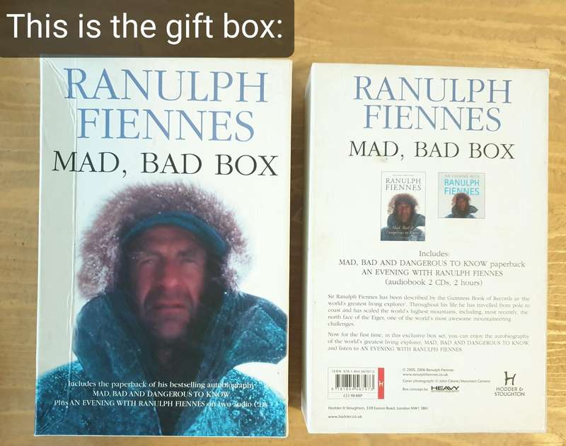 Ranulph Fiennes (Sir) : "Mad, Bad and Dangerous to Know" - Box Set comprising of a BOOK and two CDs