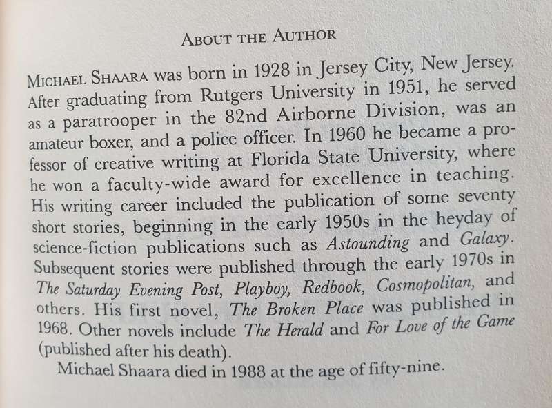 Michael Shaara : "The Killer Angels"