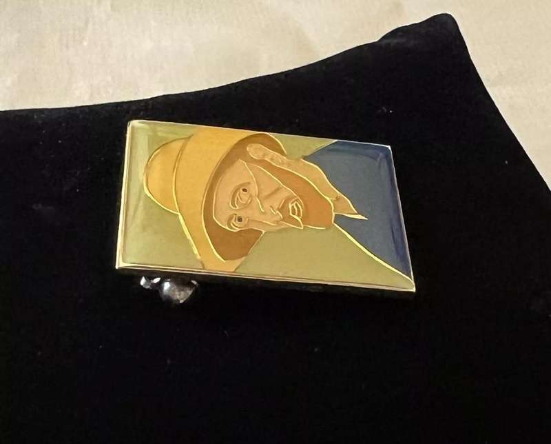 Pre-Loved Enamelled VINCENT VAN GOGH Brooch by "The Detroit Institute of Arts"