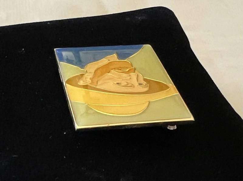 Pre-Loved Enamelled VINCENT VAN GOGH Brooch by "The Detroit Institute of Arts"