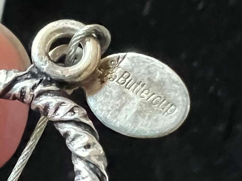 Pre-Loved  Silver Tone & Pink Glass Beads Necklace by BUTTERCUP
