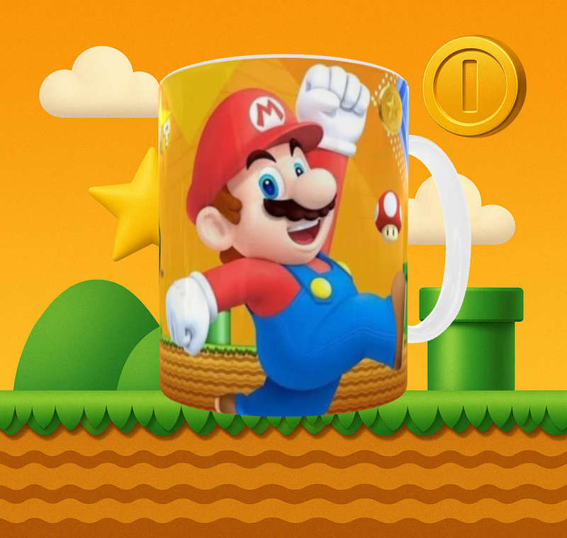 Super Mario Mug  Colourful Gaming Mug for Kids & Adults | Mojo Prints
