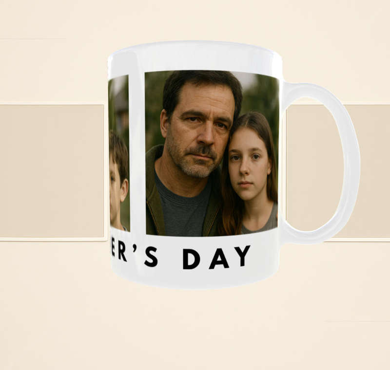 Happy Father's Day Mug  Personalized Photo Gift | Best Dad Ever Custom Coffee Cup