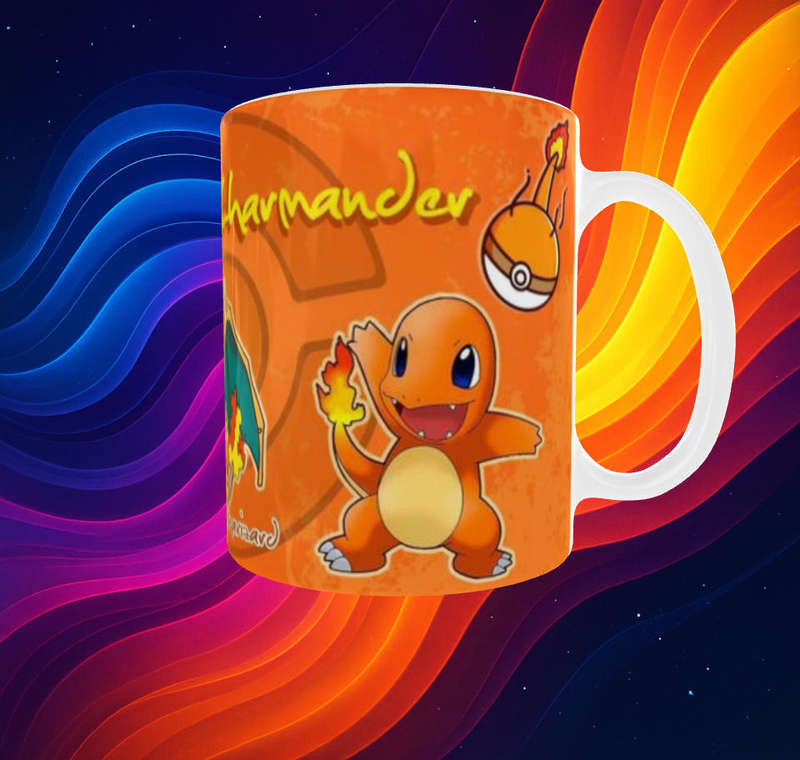 Charmander Evolution Mug  Pokémon GO Themed | Charizard, Charmeleon & Charmander | 11oz Ceramic