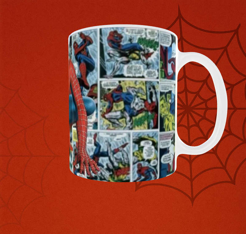  Spider-Man Comic Panel Mug  Full Colour Action Wrap (11oz)