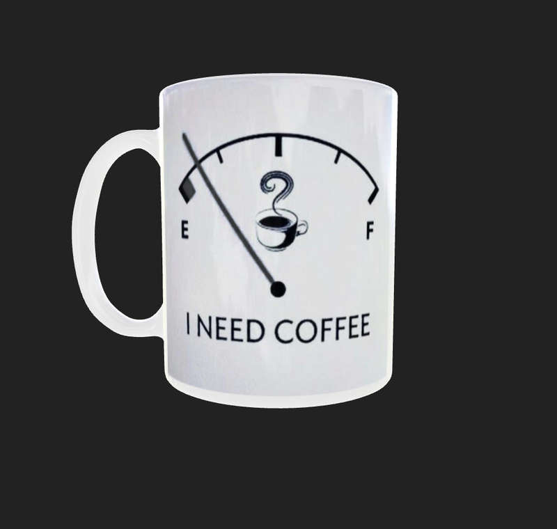  Funny "I Need Coffee" Fuel Gauge Mug  Perfect Gift for Coffee Lovers!