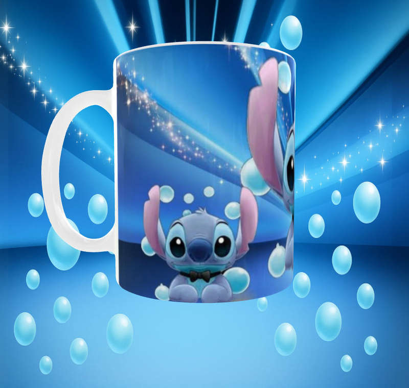  Lilo & Stitch Love Bubbles Mug  Cute Blue Valentine Gift for Her or Him 