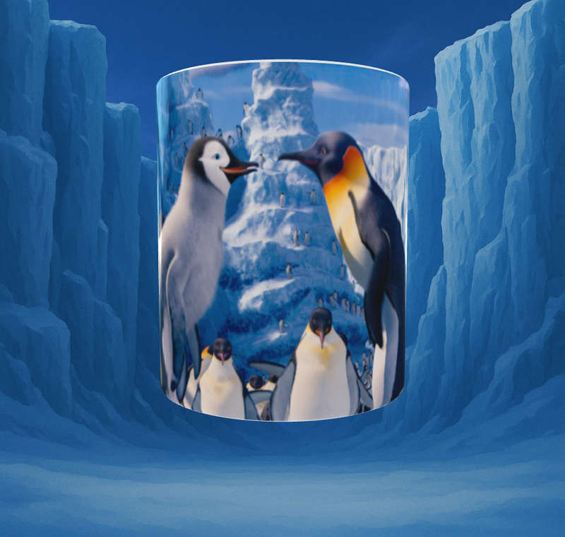 Happy Feet Dancing Penguin Mug  11oz Full Wrap Sublimation