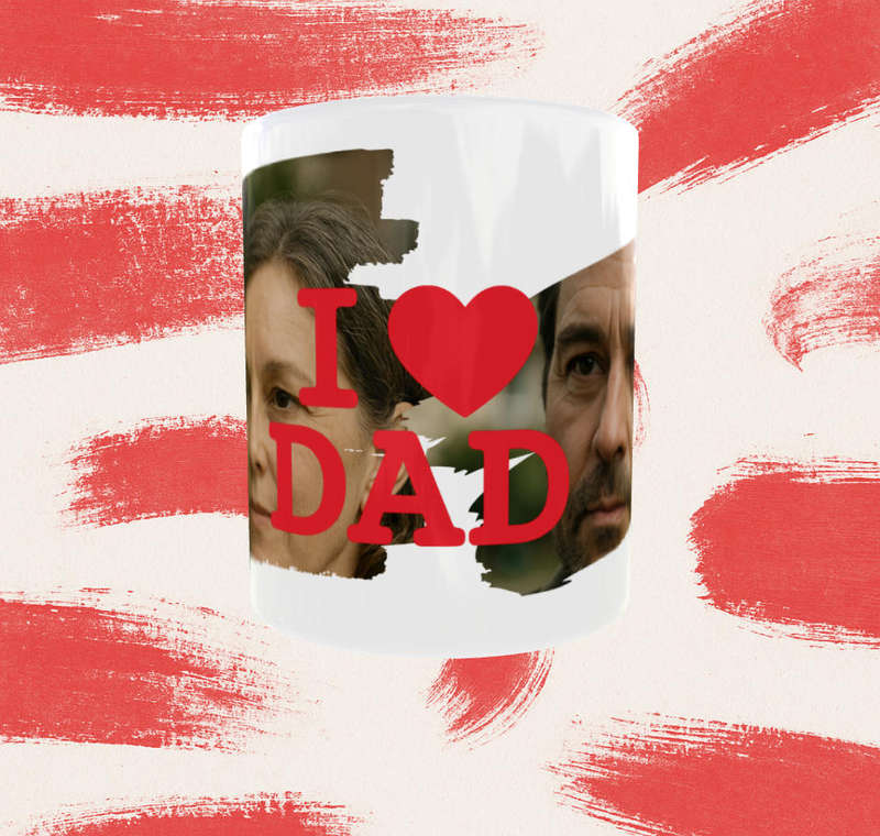I Love Dad  Personalized Fathers Day Mug Gift | Custom Family Photo Mug