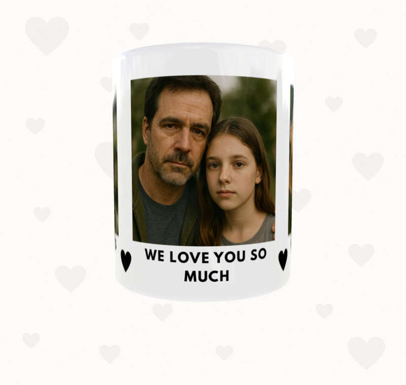 Fathers Day Mug  "We Love You So Much" Custom Photo Gift