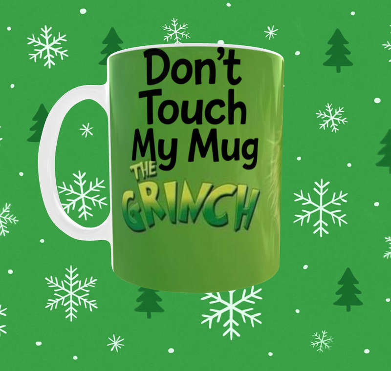  The Grinch Dont Touch My Mug Ceramic Mug  Funny Christmas Gift 