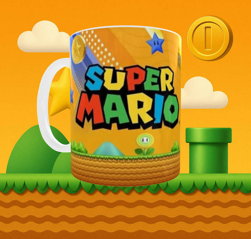 Super Mario Mug  Colourful Gaming Mug for Kids & Adults | Mojo Prints