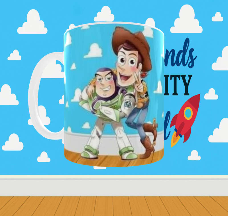 Toy Story Best Friends Mug  Buzz & Woody | 11oz Sublimation Mug by Mojo Prints