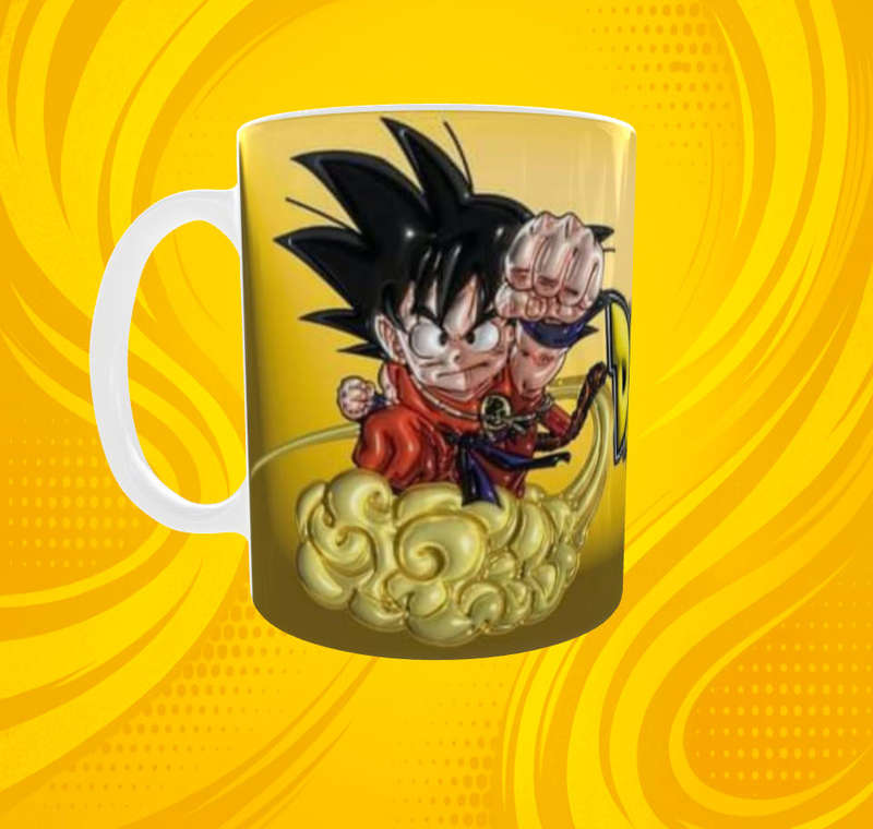  Dragon Ball Z Flying Goku Mug  Epic Kid Goku on Nimbus Cloud!