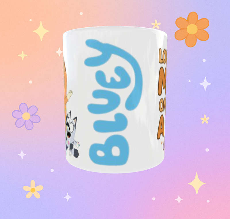 Bluey Family Mug  Funny Losing My Mind One Kid At A Time Design