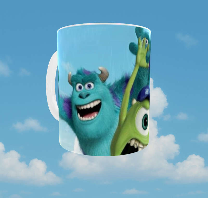 Monsters Inc Mug | Mike & Sulley | Disney Pixar Gift | Cute Character Cup for Kids & Adults