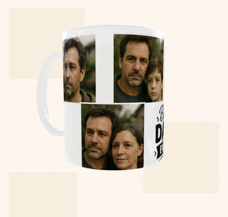 Personalized Father's Day Mug  Best Dad Ever Gift | Photo Collage Design