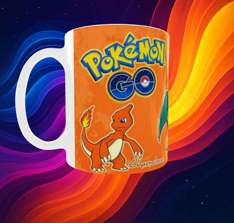Charmander Evolution Mug  Pokémon GO Themed | Charizard, Charmeleon & Charmander | 11oz Ceramic