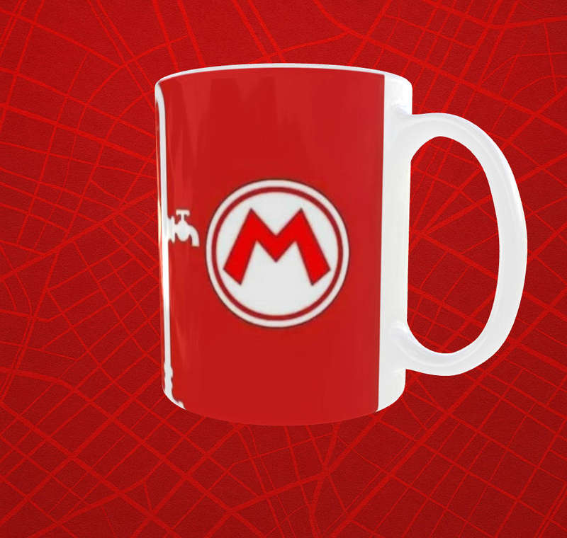 Super Mario Mug | Red Gamer Gift | Mario Bros Luigi Peach Toad Design | 11oz Ceramic Sublimation Mug